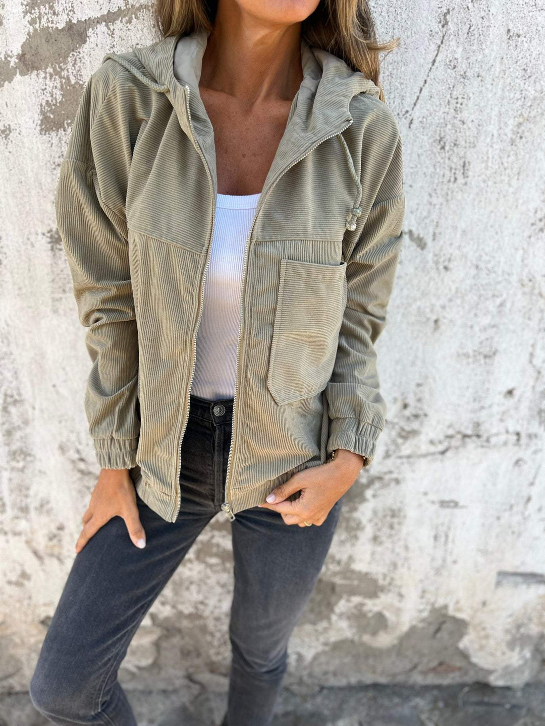 Ariellee™ - Veste Décontractée avec Capuche et Fermeture Éclair