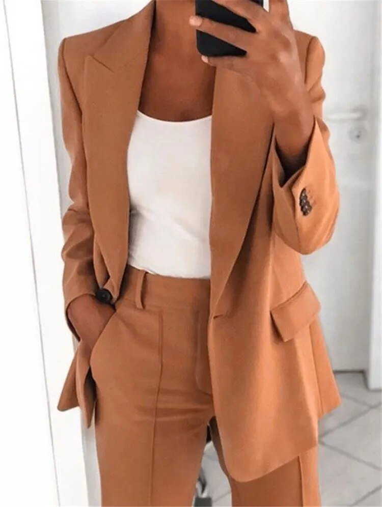 Amala™ - Ensemble Élégant Deux Pièces pour Femme de Bureau