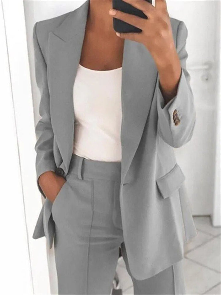 Amala™ - Ensemble Élégant Deux Pièces pour Femme de Bureau