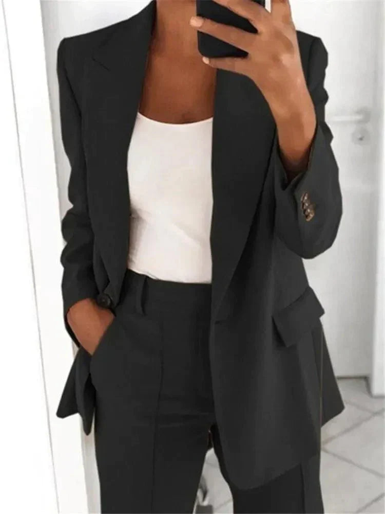 Amala™ - Ensemble Élégant Deux Pièces pour Femme de Bureau