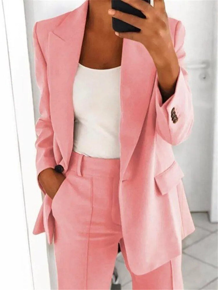 Amala™ - Ensemble Élégant Deux Pièces pour Femme de Bureau