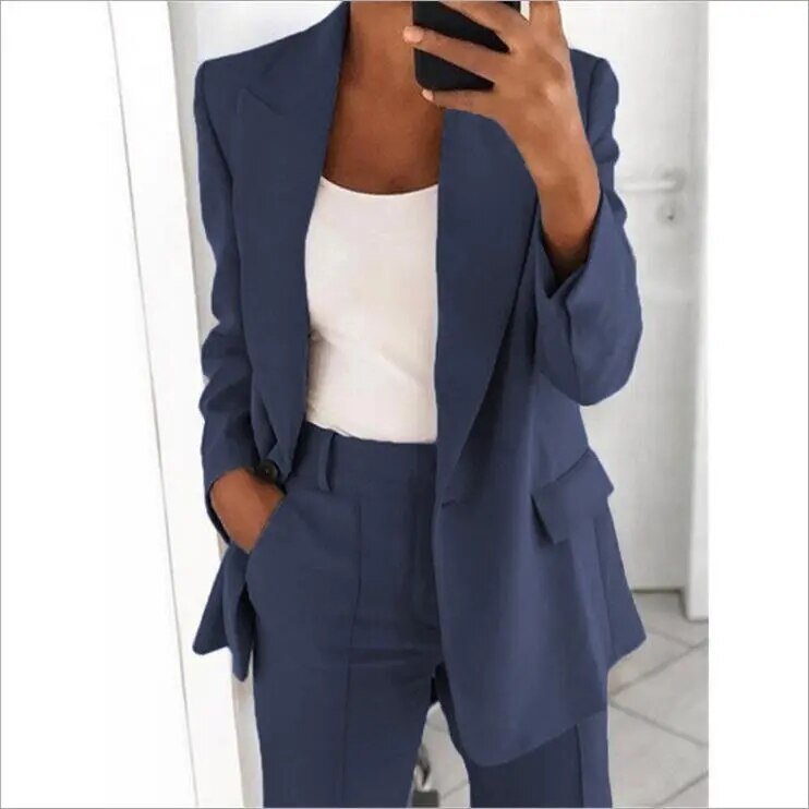 Amala™ - Ensemble Élégant Deux Pièces pour Femme de Bureau