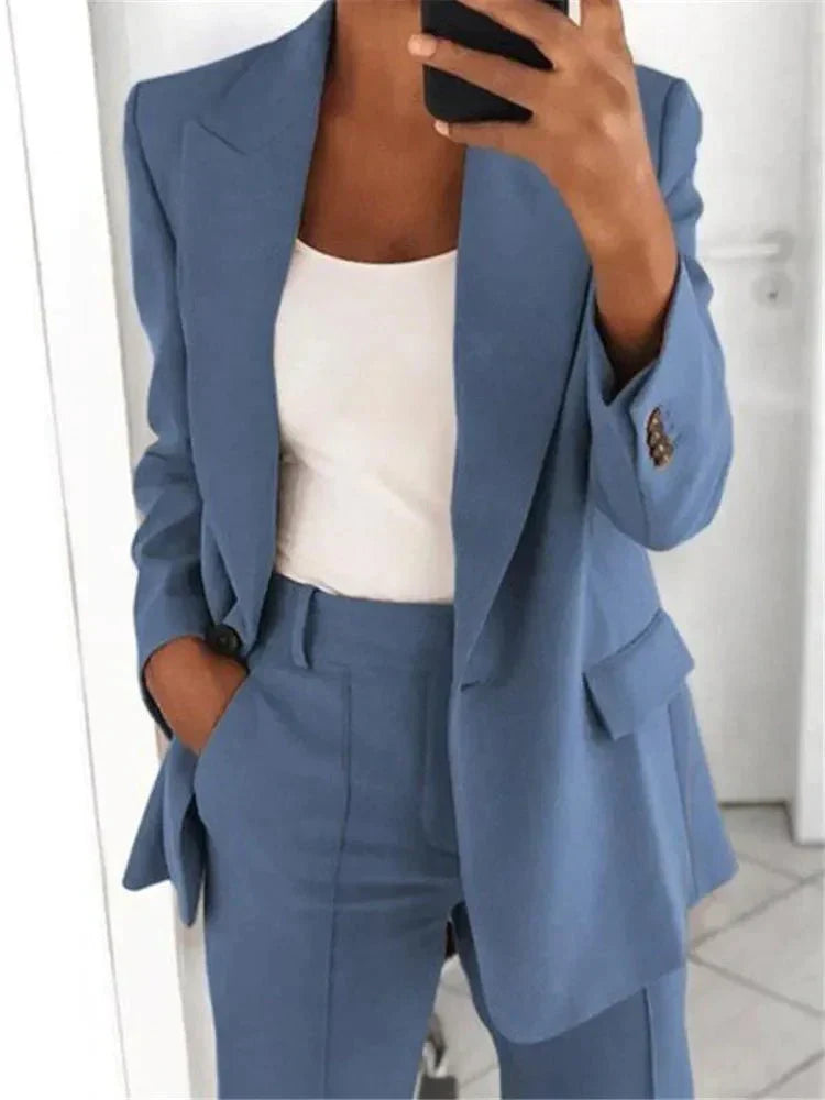 Amala™ - Ensemble Élégant Deux Pièces pour Femme de Bureau