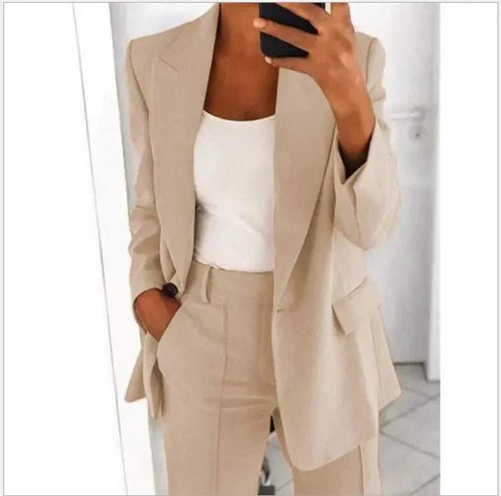 Amala™ - Ensemble Élégant Deux Pièces pour Femme de Bureau