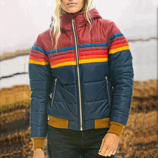 Roswitha™ - Parka Rétro à Capuche en Fausse Fourrure pour Femme