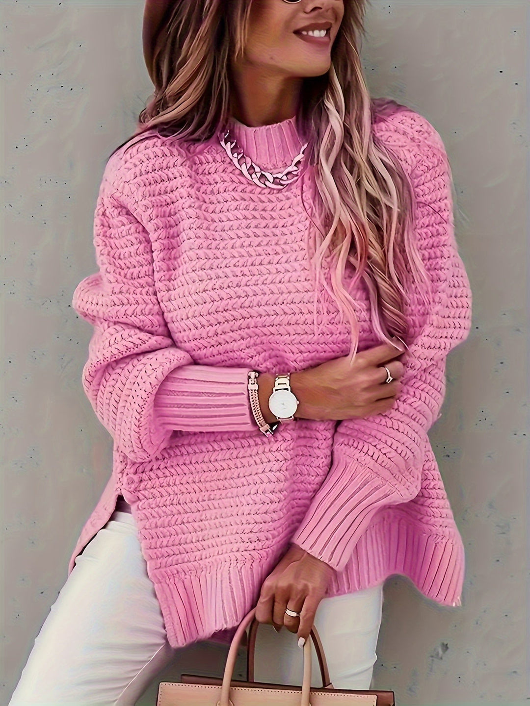 Cessalie™ | Couture - Pull en Maille Épaisse