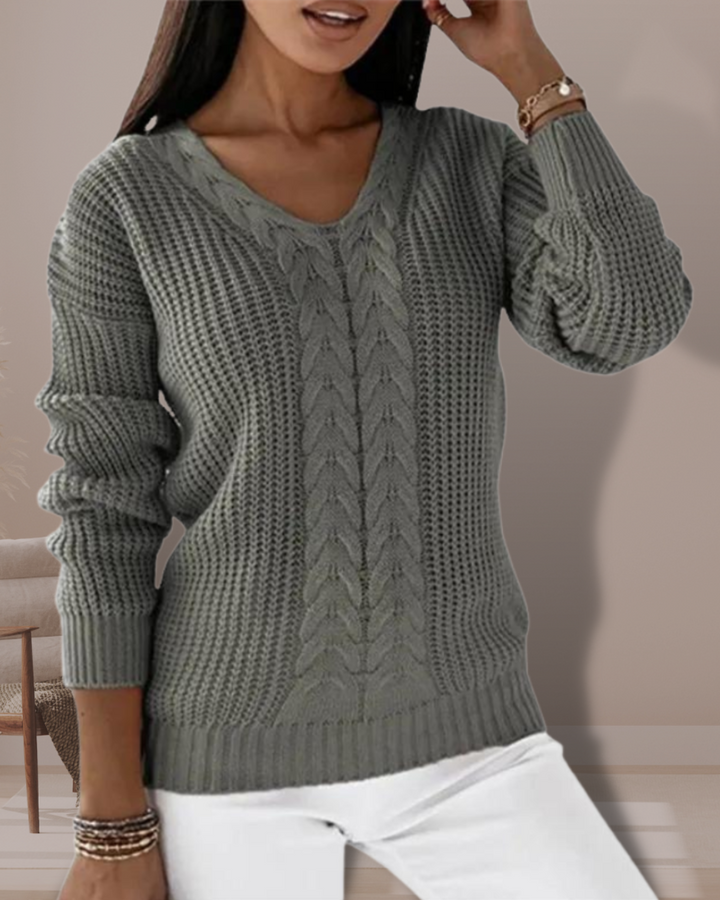 Ariana™ - Pull en Maille Élégant à Col en V