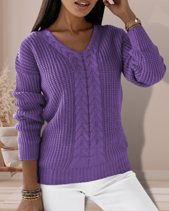 Ariana™ - Pull en Maille Élégant à Col en V