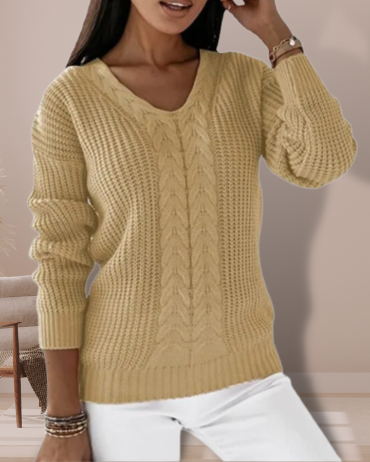 Ariana™ - Pull en Maille Élégant à Col en V