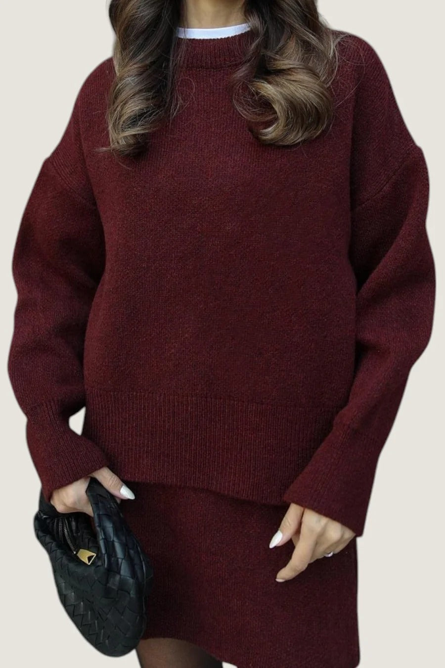 Cerise™ | Ensemble d'Hiver (Pull et Jupe Assortie)