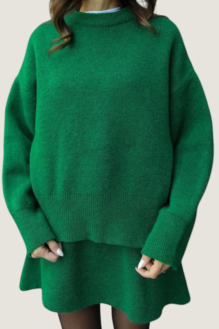 Cerise™ | Ensemble d'Hiver (Pull et Jupe Assortie)