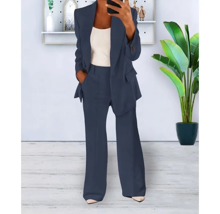 Amala™ - Ensemble Élégant Deux Pièces pour Femme de Bureau