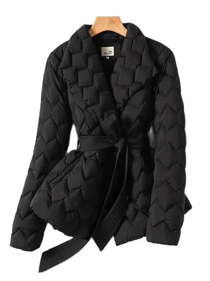 Antonella™ | Manteau Élégant en Plumes avec Ceinture