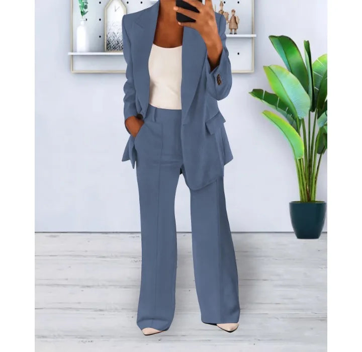 Amala™ - Ensemble Élégant Deux Pièces pour Femme de Bureau