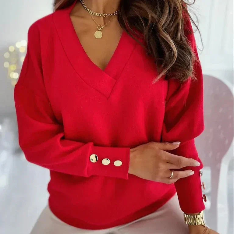 Erika™ - Pull Élégant à Col V