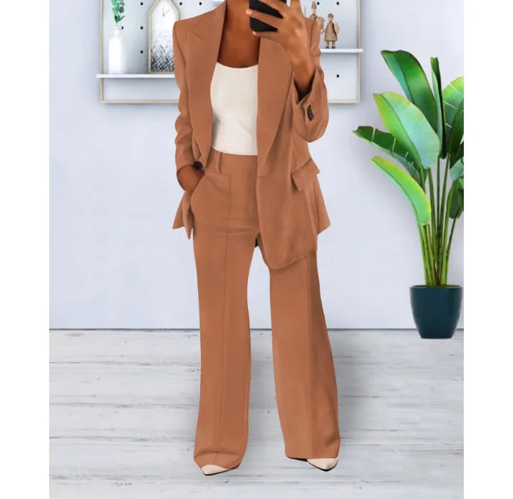 Amala™ - Ensemble Élégant Deux Pièces pour Femme de Bureau