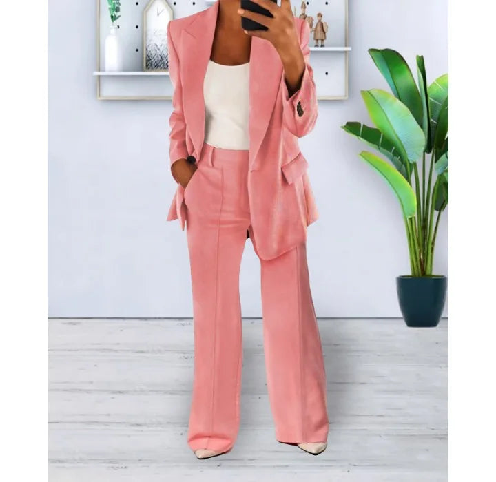 Amala™ - Ensemble Élégant Deux Pièces pour Femme de Bureau