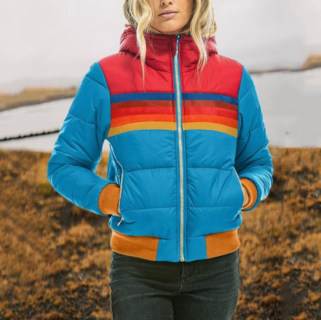 Roswitha™ - Parka Rétro à Capuche en Fausse Fourrure pour Femme