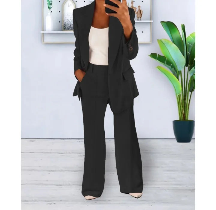 Amala™ - Ensemble Élégant Deux Pièces pour Femme de Bureau