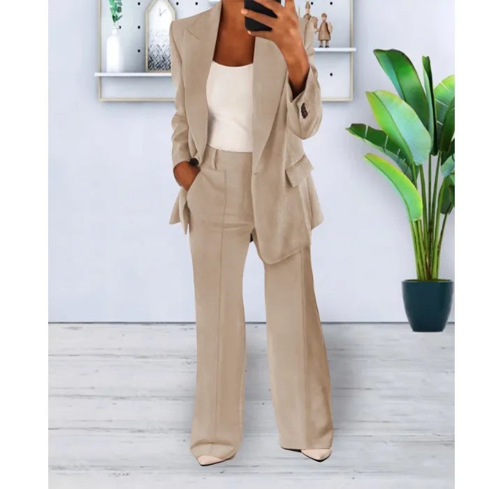 Amala™ - Ensemble Élégant Deux Pièces pour Femme de Bureau