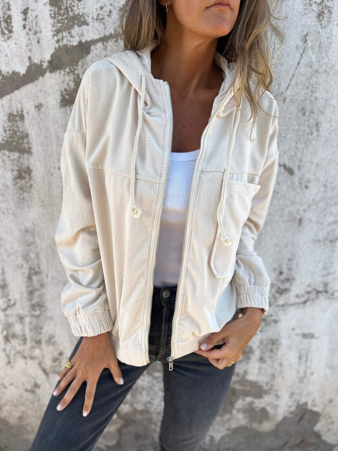 Ariellee™ - Veste Décontractée avec Capuche et Fermeture Éclair