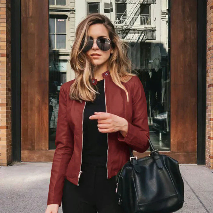 COLETTE™ - Veste en Cuir Italien Fabriquée à la Main