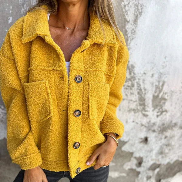 Dion™ - Veste Courte en Laine avec Revers